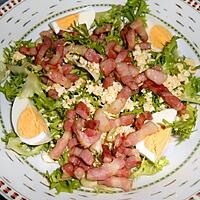 recette SALADE FRISEE AUX LARDONS ET OEUFS DURS