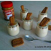 recette créme dessert façon danette au spéculoos au thermomix ou sans