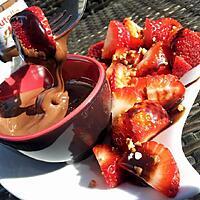 recette Fondue au nutella et fraises
