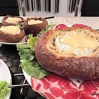 recette Fondue de camembert dans son pain maison