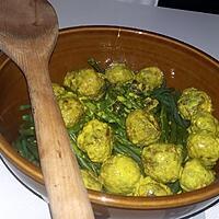 recette Haricots verts au boulettes a l'indienne