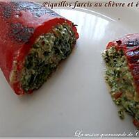 recette Piquillos farcis au chèvre et épinards