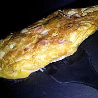 recette Omelette en chausson au knackis et 4 fromages