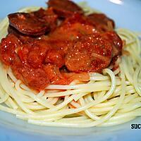 recette Spaghettis au chorizo
