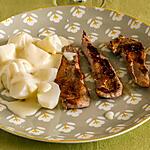 recette Aiguillettes de canard aux navets et à la sauce blanche