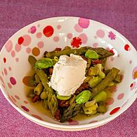 recette Salade aux asperges vertes et aux tomates confites