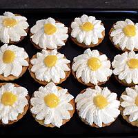 recette Tartelettes "Marguerites" mangue/amande