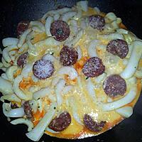 recette Tagliatelle de calamars à la carbonara au chorizo