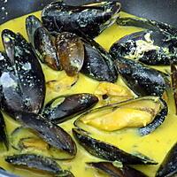 recette Moules à la crème de safran ( compatible dukan)