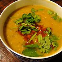 recette Soupe aux lentilles corail aux épices nord-africaines