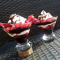 recette Verrines Fraises-Chantilly et chocolat noir