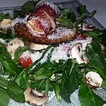 recette Salade italienne et son sablè au parmesan et son involtini