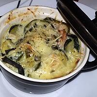 recette Petit gratin de fondue de courgette au jambon