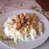 recette Cocktail de fruits de mer au riz