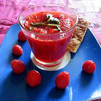 recette soupe de fraises a la menthe