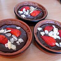 recette TARTELETTES AUX 2 CHOCOLATS ET FRAISES