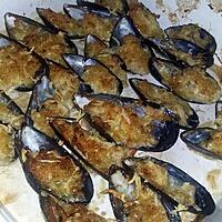 recette Moules gratinées a l'aïoli