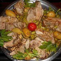 recette Roti de porc aux feves et pommes de terre