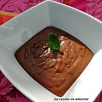 recette Mousse chocolat parfumée avec de la menthe fraîche