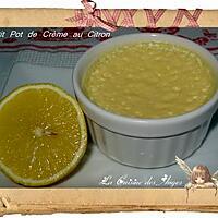 recette Petits Pots de Crème au Citron