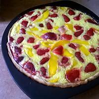 recette tarte au coco et mangues et fraises