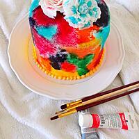 recette Layer cake aquarelle fraise orange sanguine