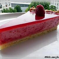 recette Tarte bavaroise à la framboise sur lit de citron