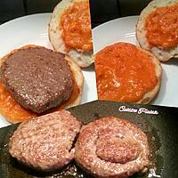 recette Burger de boeuf et poivronnade