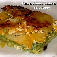 recette gratin de brocolis et pomme de terre à la mimolette