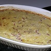 recette Gratin de semoule au fromage et au jambon