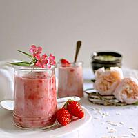recette Phirni aux fraises, dessert indien au riz (option vegan et sans lactose)