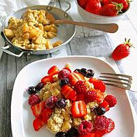 recette Omelette ou oeufs brouillés sucré(e)s pomme cannelle et fruits rouges