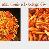 recette MACARONIS A LA BOLOGNAISE au COOKEO