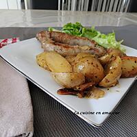 recette Duo de saucisses et pommes de terre aux herbes