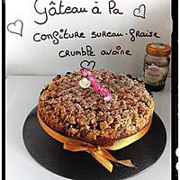 recette gâteau fraise-sureau façon crumble avoine