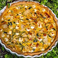 recette Quiche aux courgettes, jambon et fêta