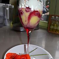 recette TRIFLE AUX CERISES ET AU SIROP DE COQUELICOT