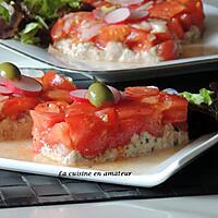 recette Tomates sur une mousse de thon