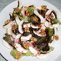 recette SALADE CHAMPIGNON ET NOIX