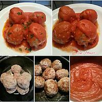 recette Boulettes 'sauce tomatée' à ma façon