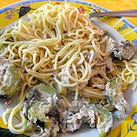 recette SPAGHETTIS AU THON ET AUX COURGETTES