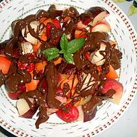 recette SALADE DE FRUITS AU CHOCOLAT