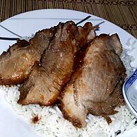 recette Rôtis de porc laqué au vinaigre noir