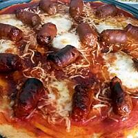 recette Pizza moelleuse a la merguez