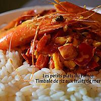 recette TIMBALE DE RIZ AUX FRUITS DE MER