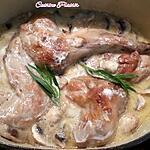 recette Lapin à l'estragon et aux champignons