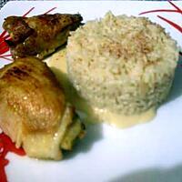 recette poulet a la moutarde et son riz.