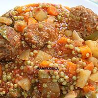 recette Tajine de Boulettes aux petits pois et épices