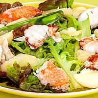 recette Salade de homard aux pêches