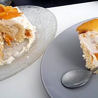 recette Gâteau roulé au mascarpone et a la pêche